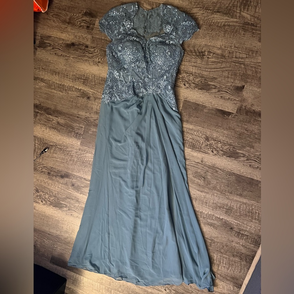 Formal blue lace dress
